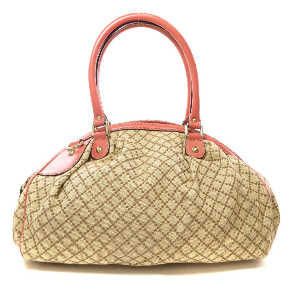Gucci Bag Canvas Leather Tote Sukey